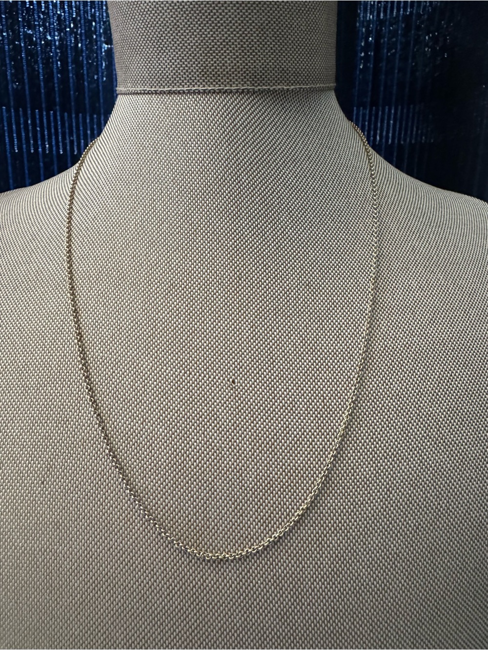 Delicate sterling silver Gold Chain Necklace marked 925